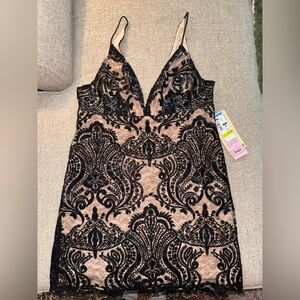Free People Sequin & Lace Dress